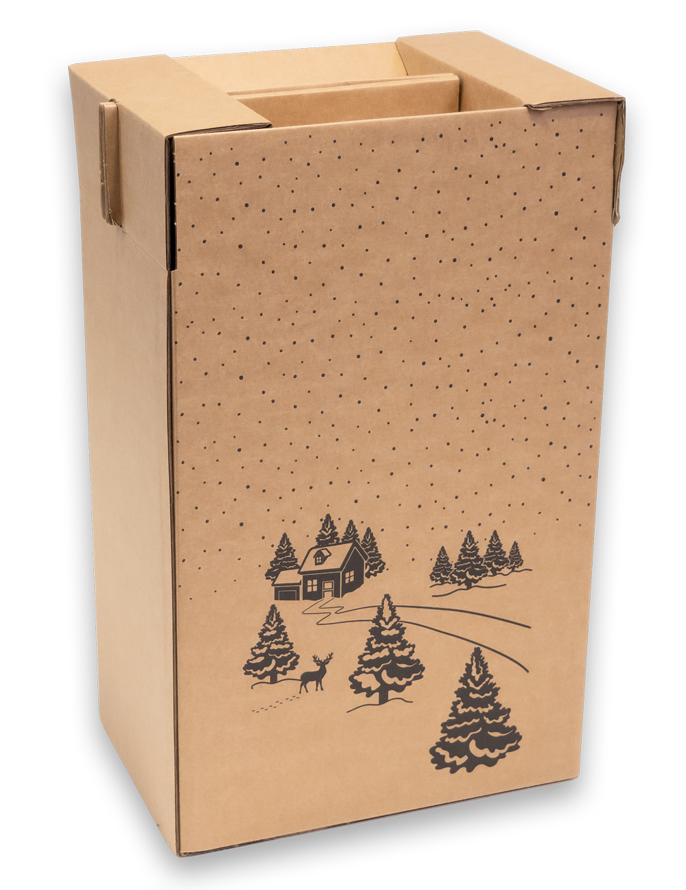 Caja de cartón con motivos navideños Espabox